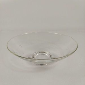 Vintage Princess House Heritage 12 Inch Clear Glass Centerpiece Bowl